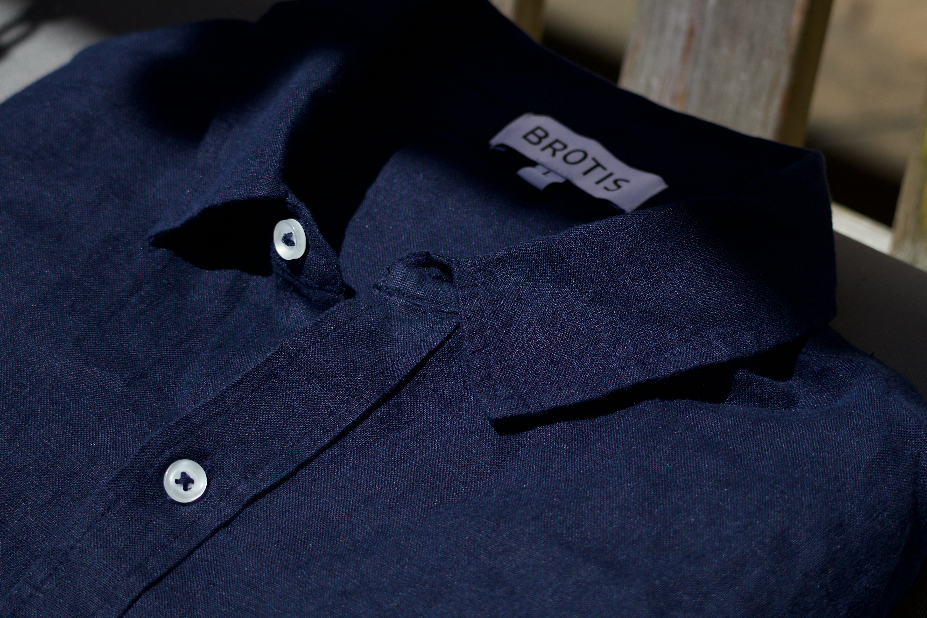 Dusk Blue Short Sleeve Linen Shirt